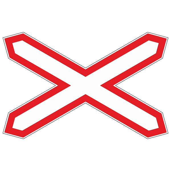 Знак 1.3.1 «Однопутная железная дорога»