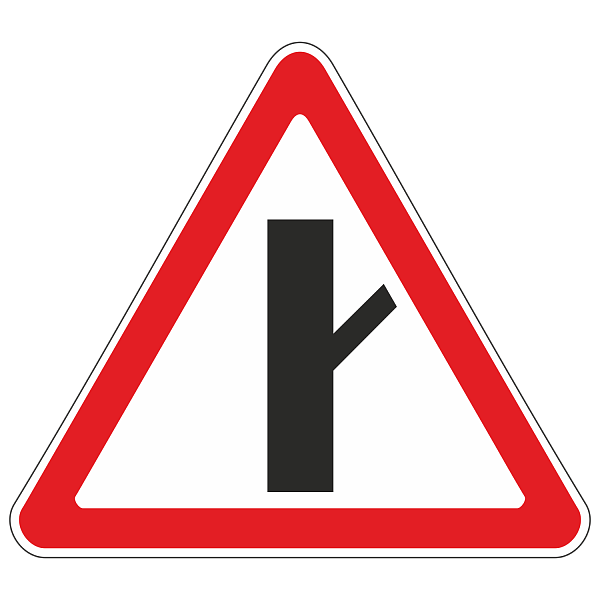 Знак 2.3.4 «Примыкание второстепенной дороги справа»