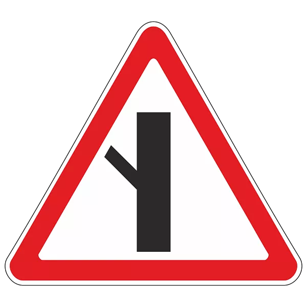 Знак 2.3.5 «Примыкание второстепенной дороги слева»