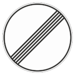 Знак 3.31 «Конец зоны всех ограничений»