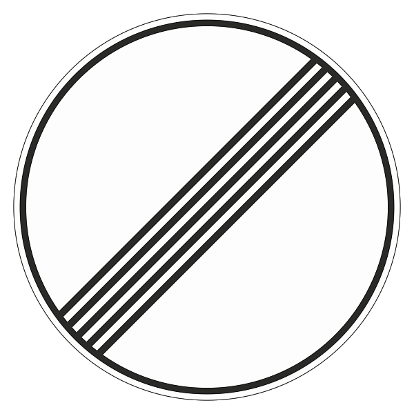Знак 3.31 «Конец зоны всех ограничений»