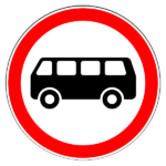 Знак 3.34 «Движение автобусов запрещено»