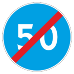 Знак 4.7 «Конец ограничения минимальной скорости»